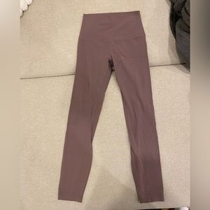 Lululemon align leggings, size 4, color mauve. Barely worn